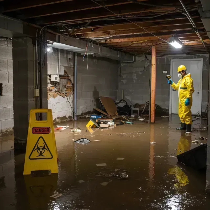 Flooded Basement Electrical Hazard in City of Fairfax, VA Property